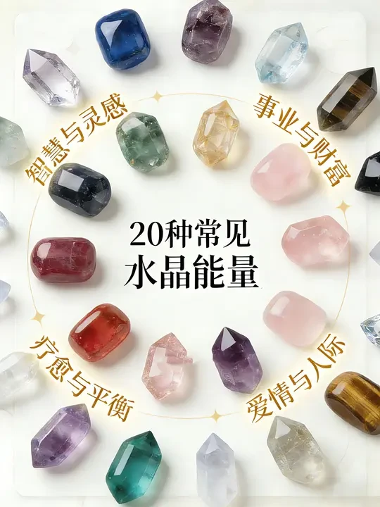 新手水晶指南｜一篇看懂20种水晶能量🔮