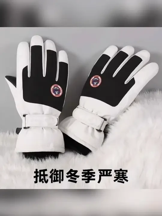 滑雪手套户外男女冬天骑行防寒防风加厚加绒电动车触屏手套防水#冬季手套 #户外手套 #触屏手套 #防寒手套 #防水手套