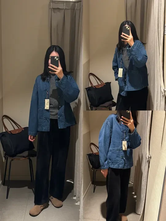 MUJI｜牛仔盘扣外套，气质稳了！💙