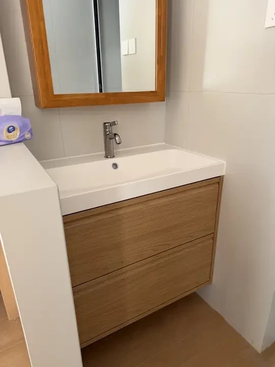 宜家浴室柜有惊无险装上了