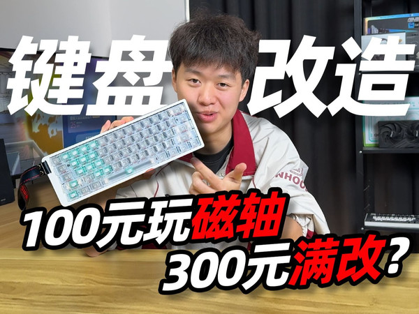 85元的国产磁轴键盘，暴改轴体+铝壳+声音包+键盘帽能否平替Wooting「穷数码」