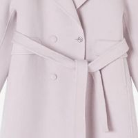 寒潮之下，质感与温暖兼得：我选香影100%纯羊毛紫色双面呢大衣