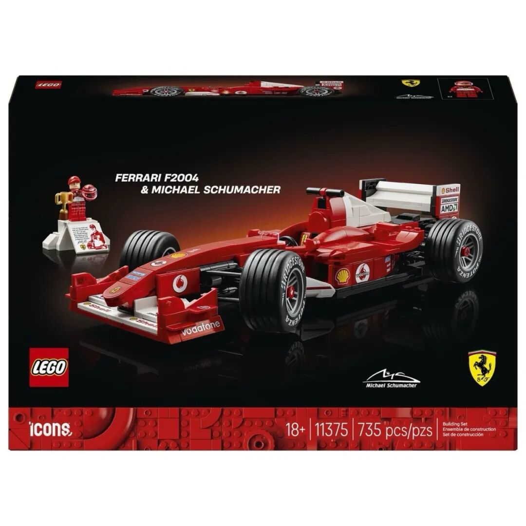 乐高ICONS系列新品法拉利F2004舒马赫套装公布!