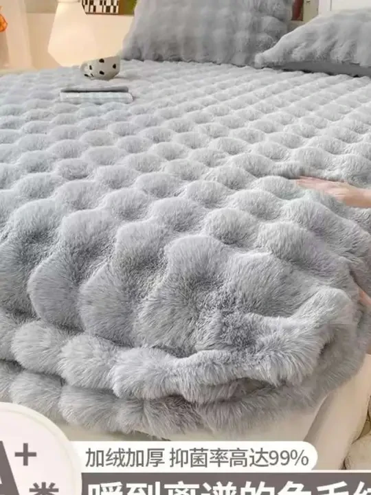 牛奶绒加绒床笠珊瑚兔毛绒2025新款全包床罩床套席梦思床垫保护套