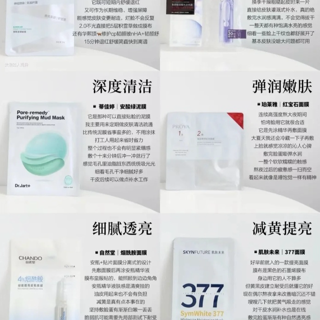 补水面膜推荐哪个牌子？推荐6款贴片式补水面膜，敷一次见一次效