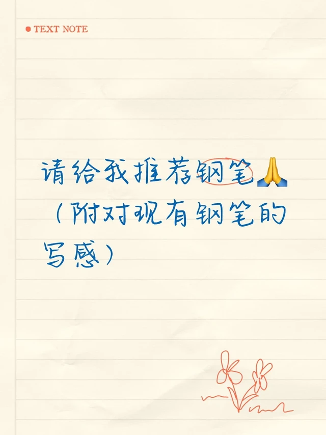 请给我推荐钢笔🙏（附对现有钢笔的写感