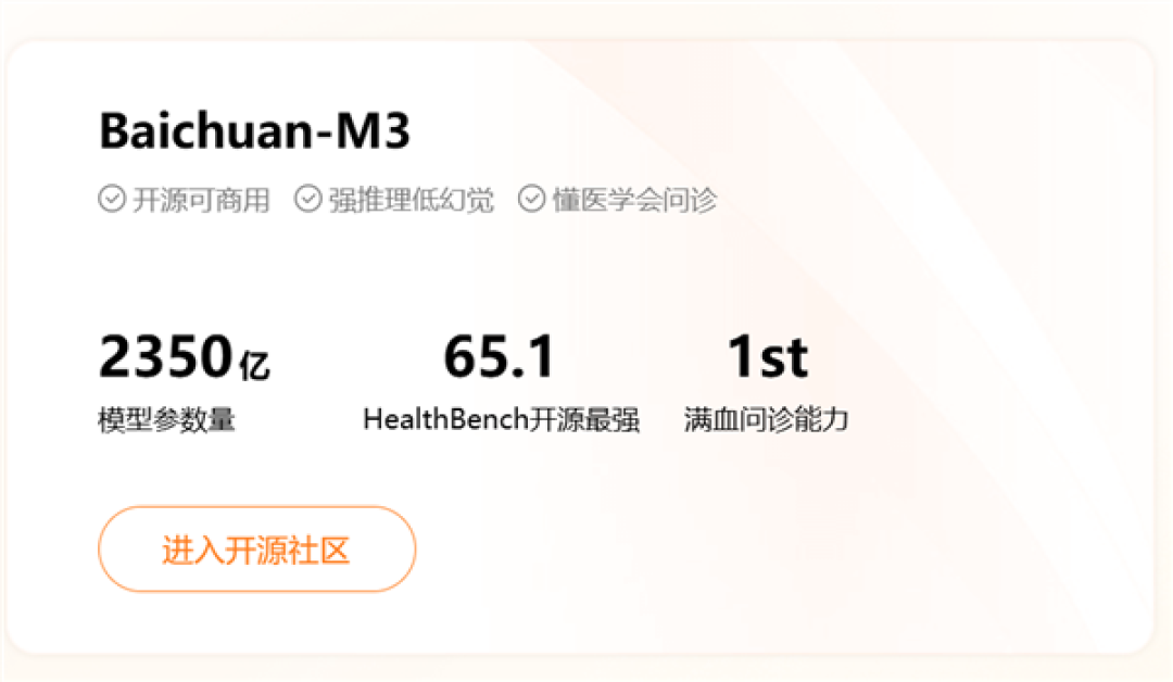 国产全球最强医疗大模型Baichuan-M3发布:已超越GPT-5.2与人类医生