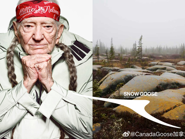 凝聚旷野之力，赋能户外探索。Snow Goose by Canada Goose 2025秋冬胶囊系列第二篇章，由歌手兼歌曲创作家Willie Nelson上身演绎，融合自然色彩与雕塑感廓形，以先锋灵