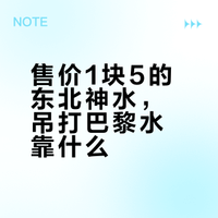 售价1块5的东北神水，吊打巴黎水靠什么？