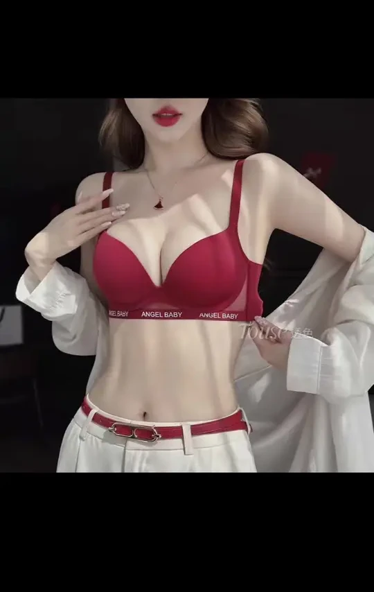 维多利亞红色内衣女本命年套装小胸聚拢无钢圈性感结婚新娘文胸罩#聚拢神器 #ootd女生穿搭 #小蛮腰马甲线 #红色文胸 #本命年穿红色