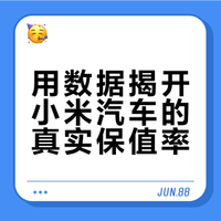 用数据揭开小米汽车的真实保值率