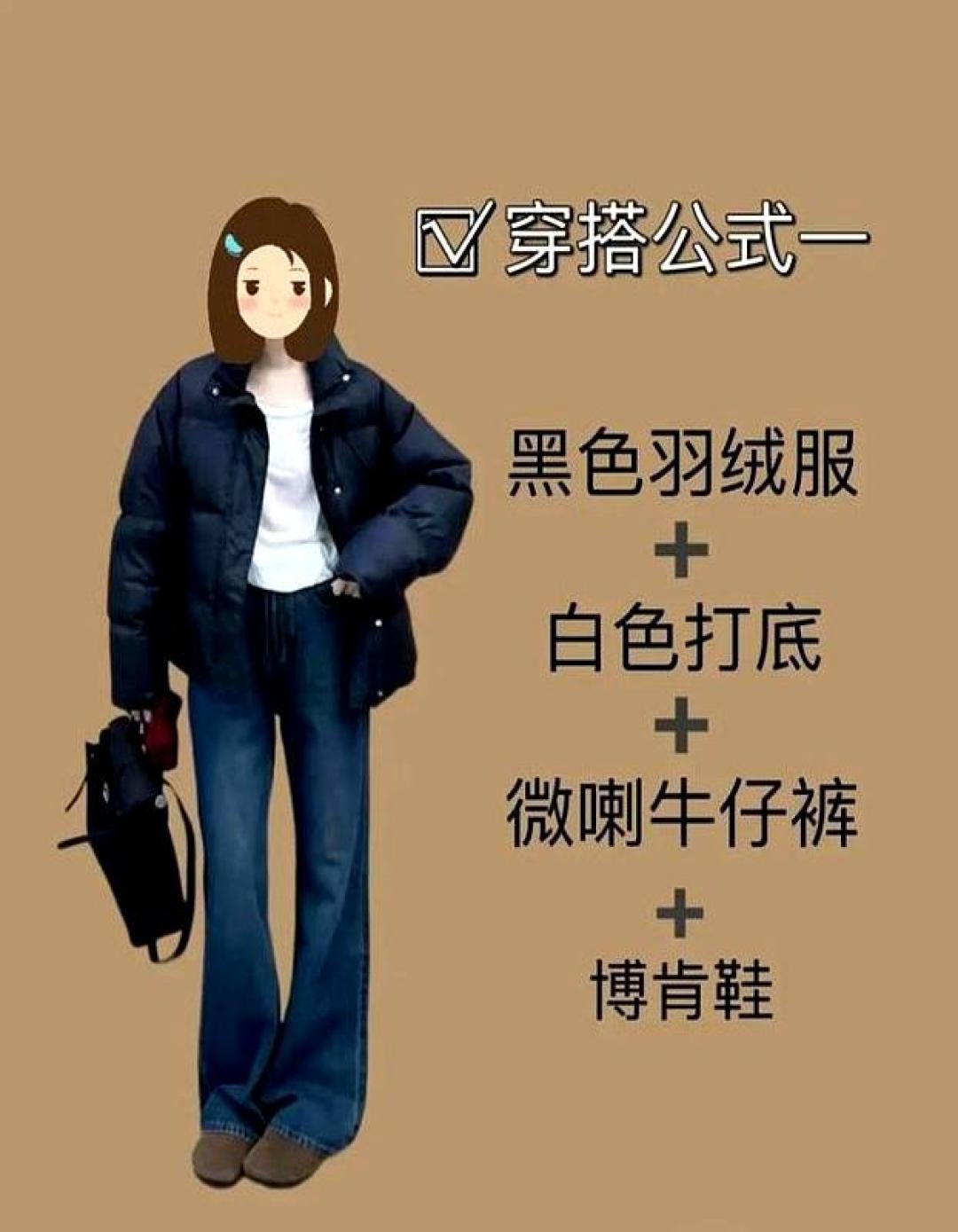 告别煤球感,黑色羽绒服的高级穿搭术