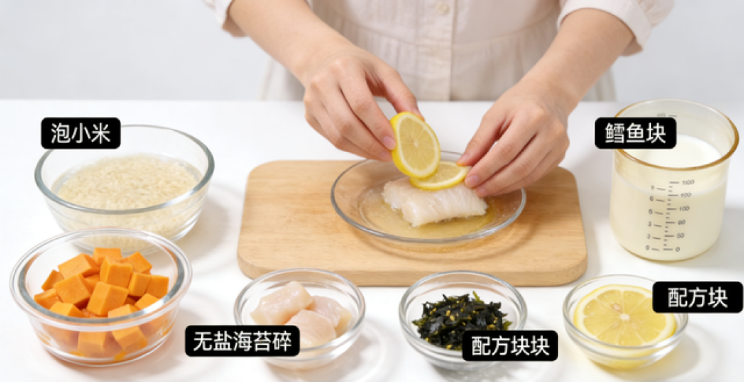 宝宝辅食食谱:南瓜小米粥配蒸鳕鱼
