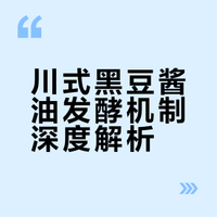 川式黑豆酱油发酵机制深度解析