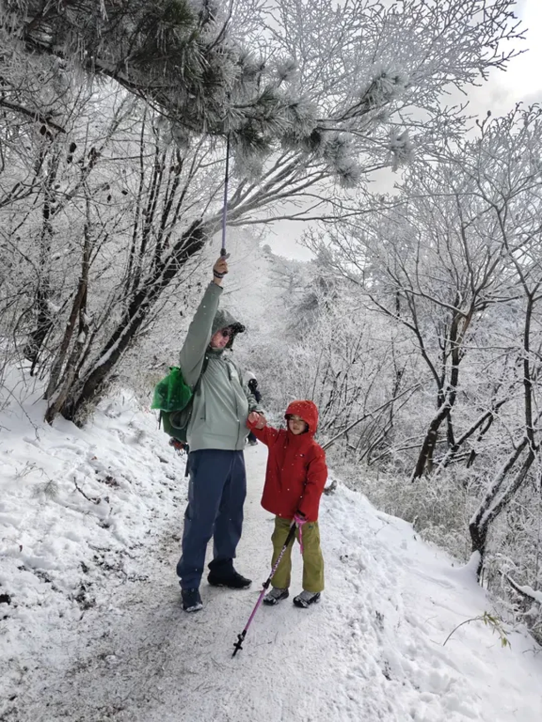 百丈岭:一条适合亲子的江南冰雪徒步路线