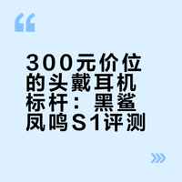 300元价位的头戴耳机标杆：黑鲨凤鸣S1评测