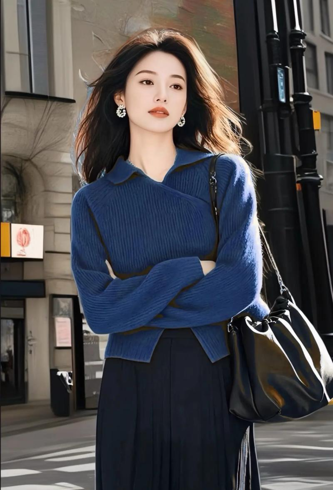 藏青色穿搭:中老年女性秋冬高级感指南