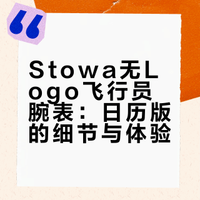 Stowa无Logo飞行员腕表：日历版的细节与体验