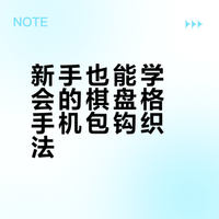 新手也能学会的棋盘格手机包钩织法