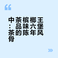 中茶槟榔王：品味六堡茶的陈年风骨