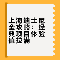 上海迪士尼全攻略：经典项目体验值拉满