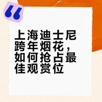 上海迪士尼跨年烟花，如何抢占最佳观赏位？