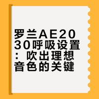 罗兰AE2030呼吸设置：吹出理想音色的关键