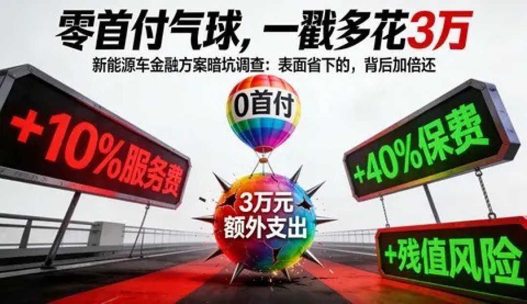 零首付购车陷阱:隐藏费用与强制条款推高真实成本
