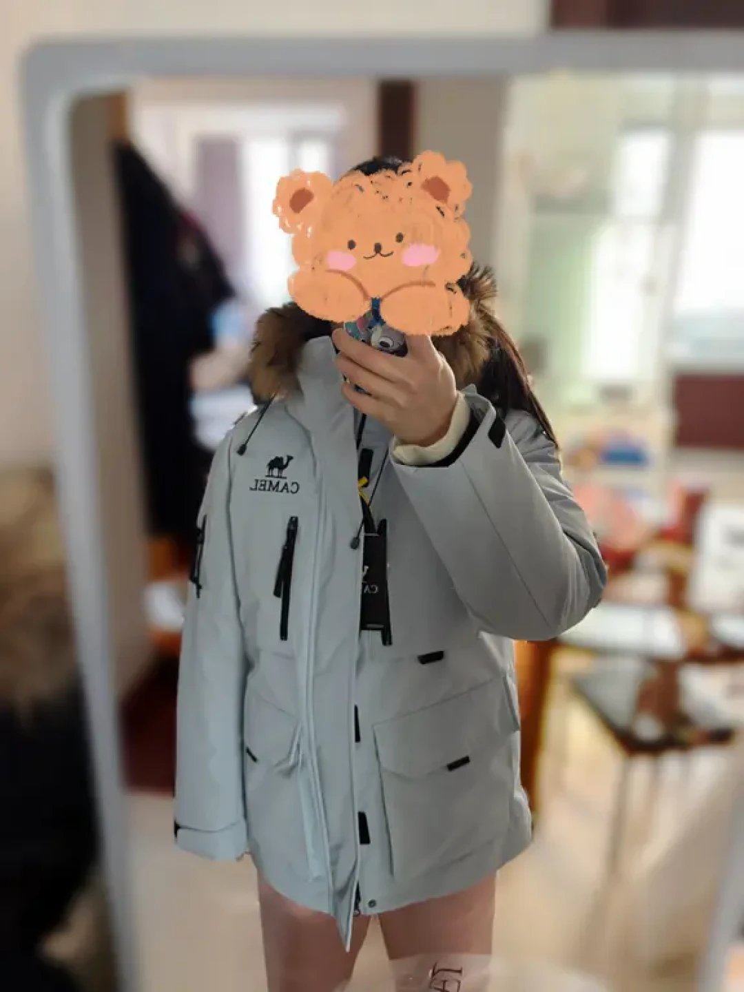 骆驼羽绒服试穿对比