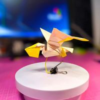 飞行中的鹈鹕折纸教程！