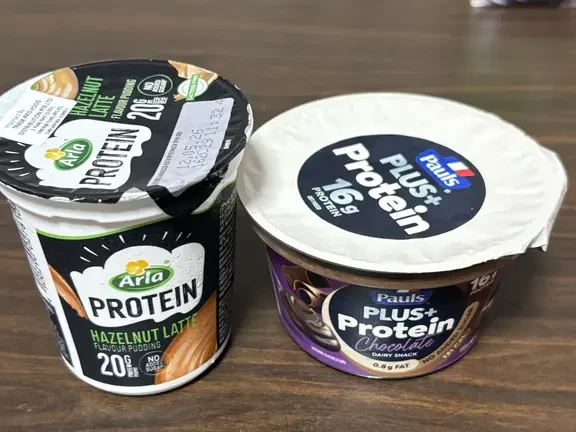 高蛋白无添加糖布丁对比