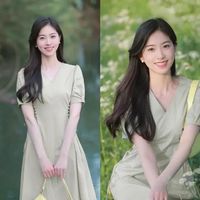 女人不管三十还是五十，穿上绿色连衣裙都很高级，优雅又清新