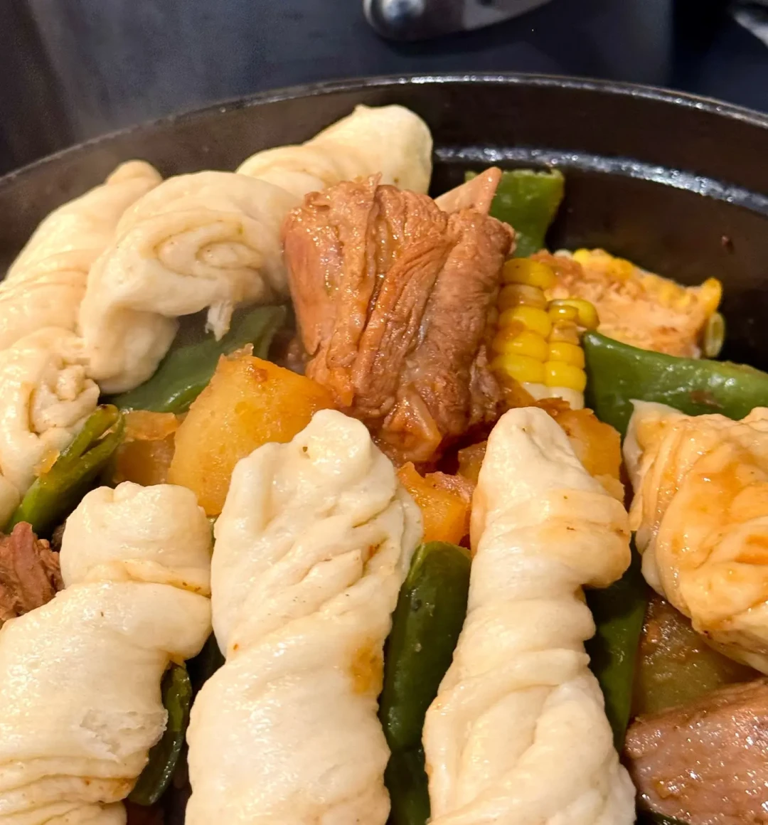 wholefoods排骨超香一锅出/铁锅炖配小花卷