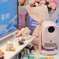 5㎡平方米杂物间爆改治愈系书房！少不了大眼橙深爱粉投影仪的buff