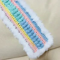 彩虹条纹围脖（附图解）