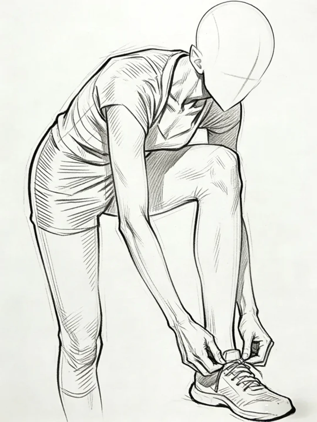 女性人体动态线稿,临摹练透人体结构🎨