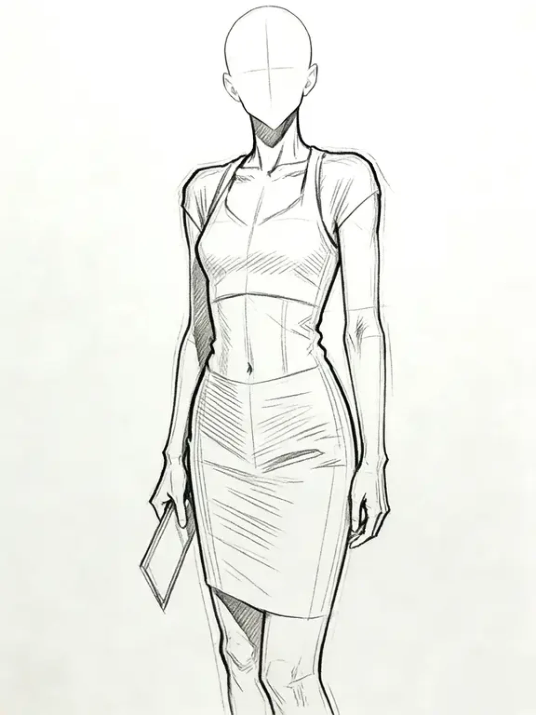 女性人体动态线稿,临摹练透人体结构🎨