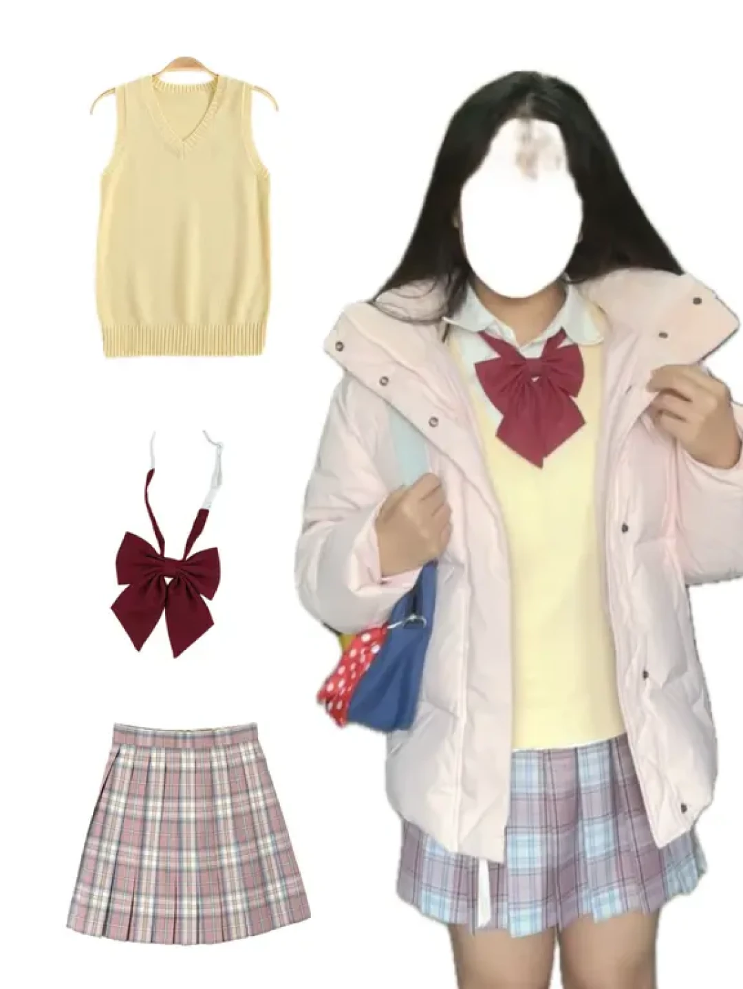 一件粉粉的羽绒服居然能搭出4种风格?