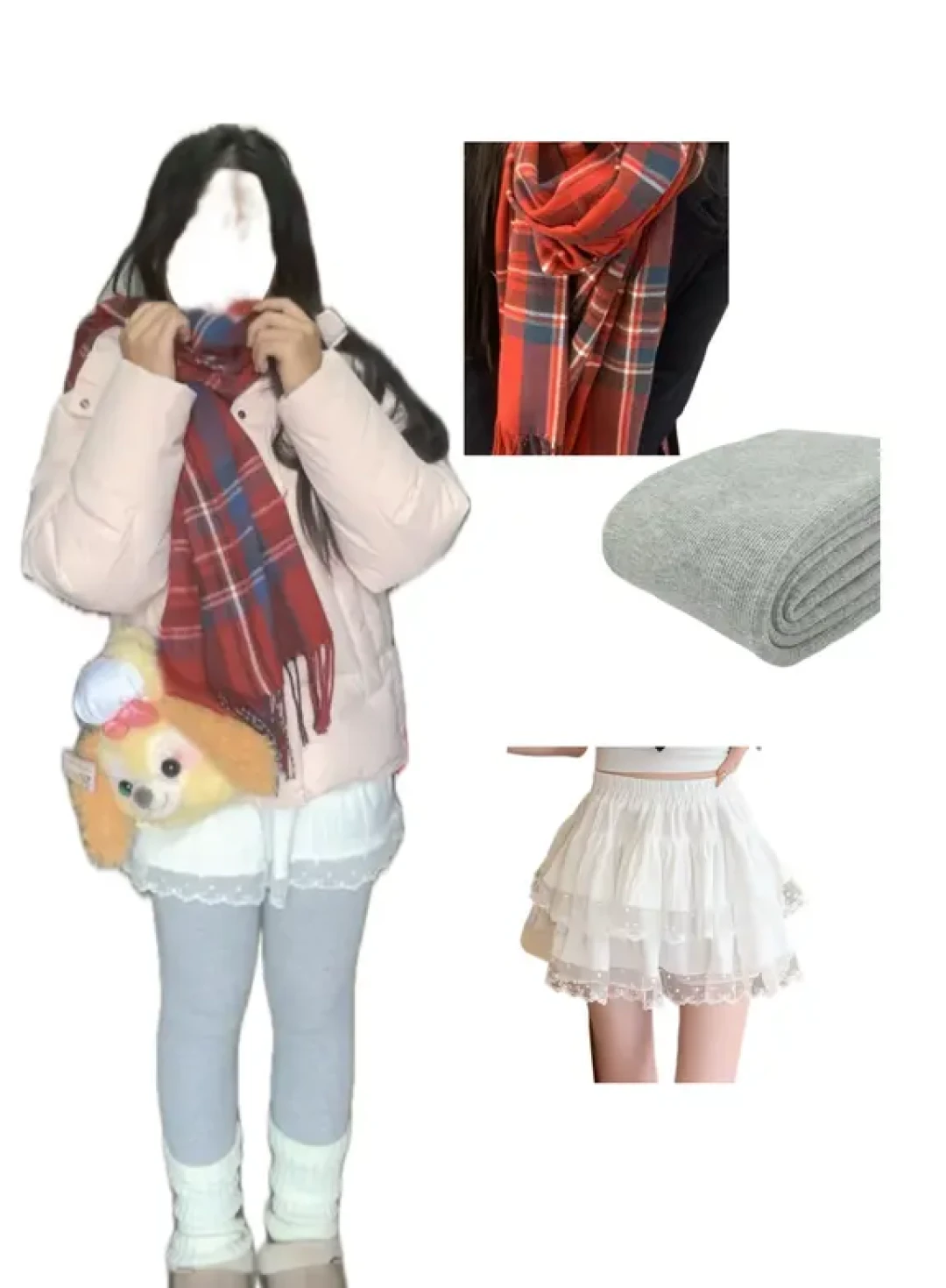 一件粉粉的羽绒服居然能搭出4种风格?