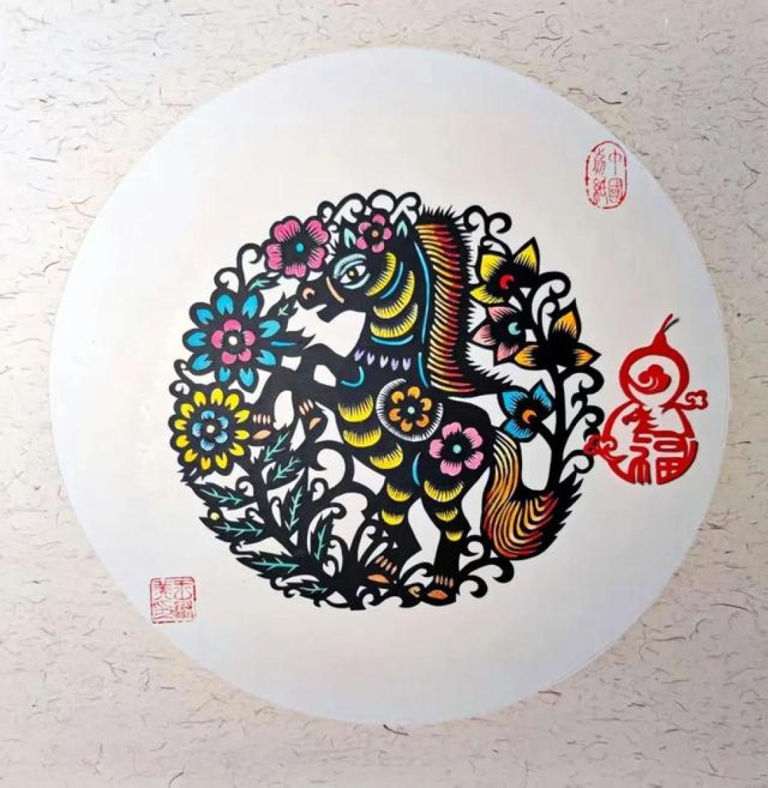 非遗百骏贺新年,骏马剪纸创作合集