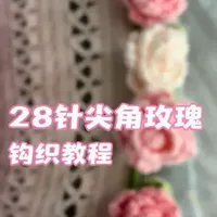 宝儿们，久等啦，最最好看的28针尖角玫瑰钩织教程来啦#花束毯子钩织 #尖角玫瑰编织教程 #毛线编织教程 #我的手工作品 #手作diy