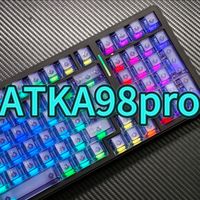 首发！ATKA98pro紫电配色开箱！200-300元98配列机械键盘新选择！