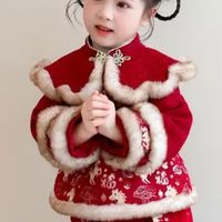 新年新衣已备好！这件120cm国风红装，让宝贝温暖又喜庆