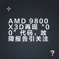 又是“00”代码：社区报告 2 起 AMD Ryzen 9800X3D 处理器死亡案例