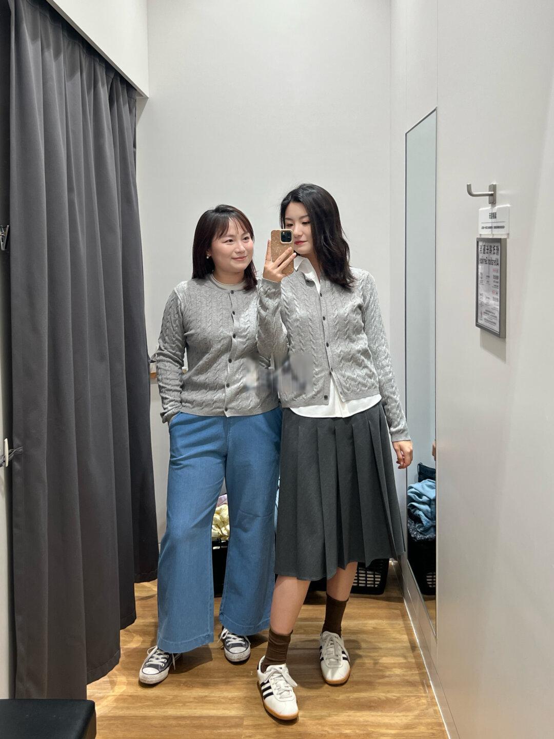 🧶优衣库新品|相差30斤闺蜜的同款试穿对比