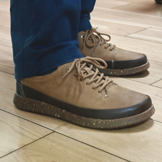 柔软牛筋底真皮休闲鞋，日常上班好伴侣