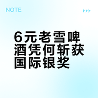 6元拿下世界啤酒大赛银奖？老雪啤酒实测！