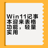 微软Win11版记事本正式上线原生“创建表格”功能