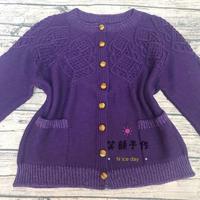 漂亮百搭女士圆领棒针开衫（有编织图解）