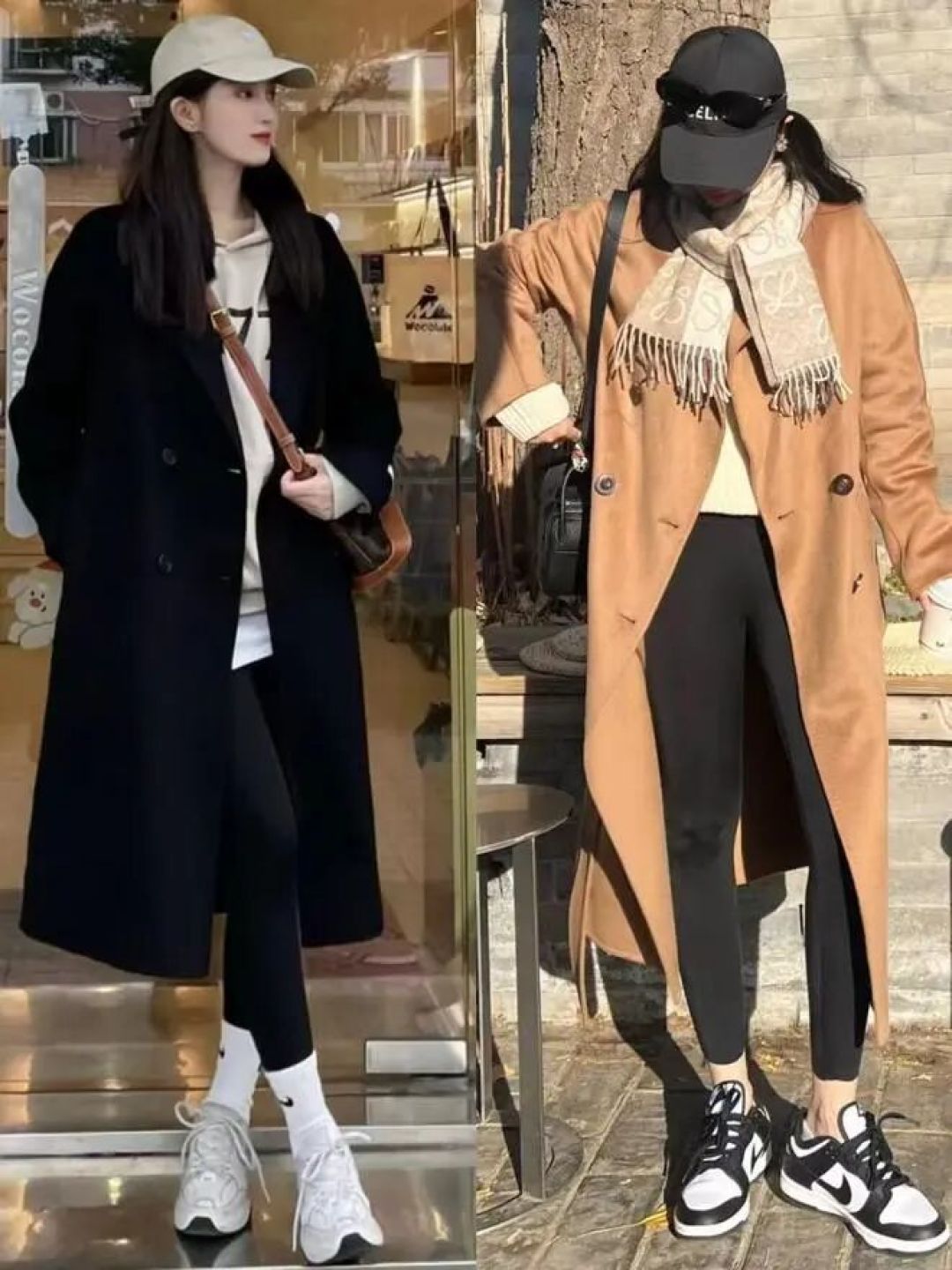 羽绒服已经失宠了!今冬请一定要这样穿:大衣+鲨鱼裤,时髦显瘦